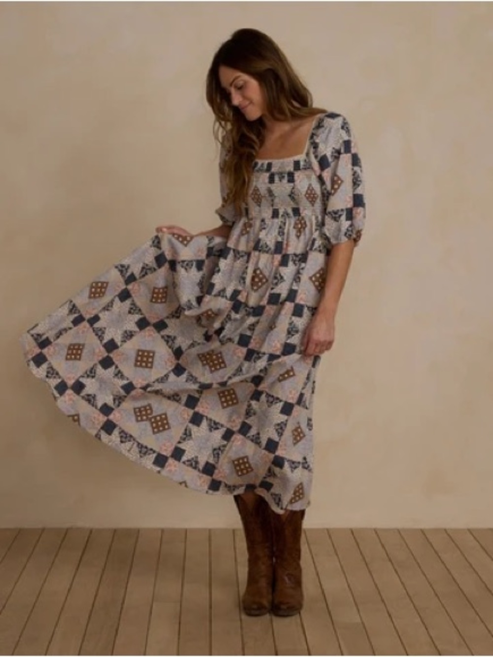 ISO Rylee + Cru Patchwork dress size small